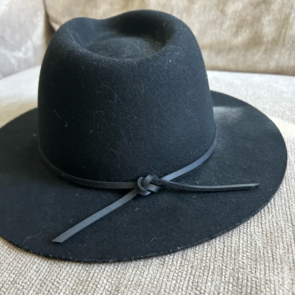 Brixton Black Felt Fedora with Subtle Logo
